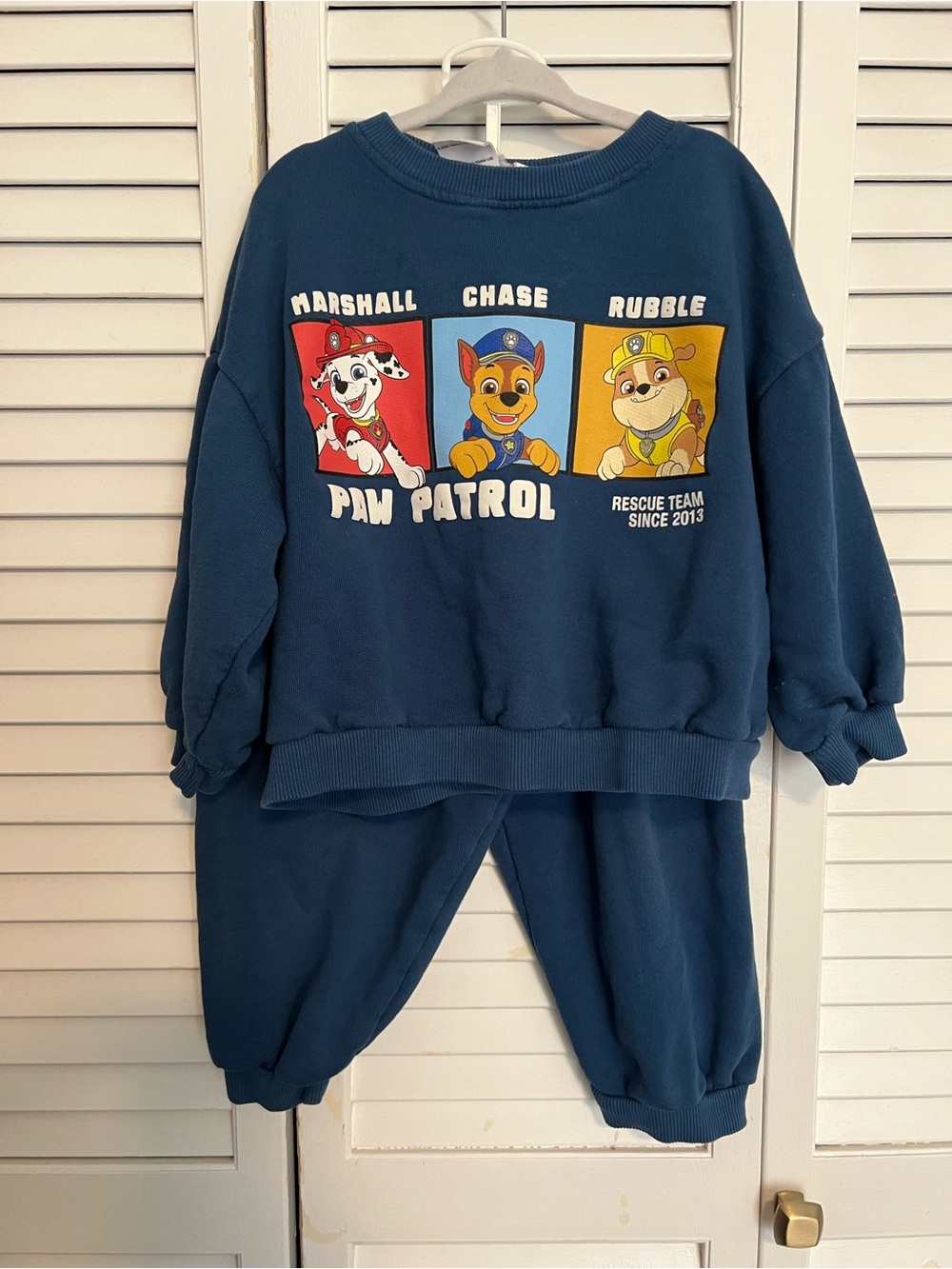 Zara Paw Patrol Kids Blue Sweatshirt & Jogger Set